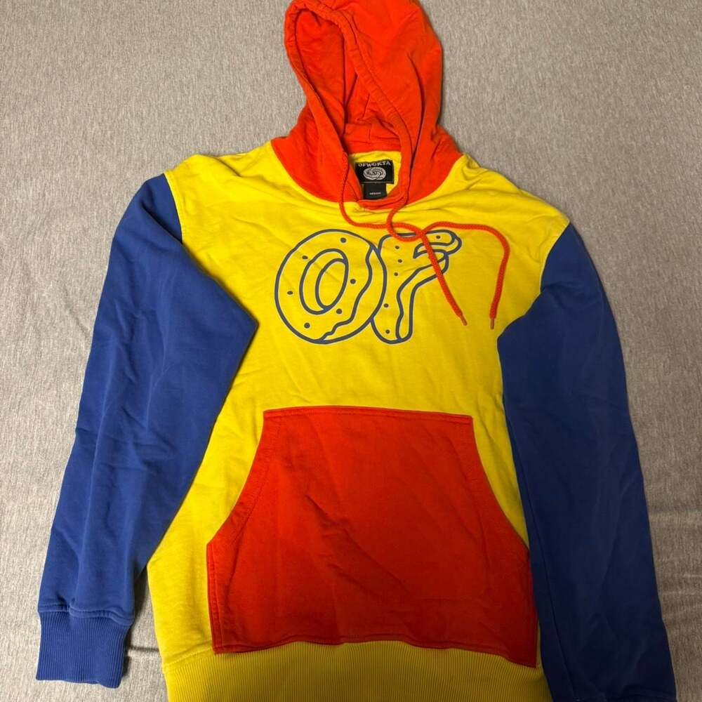 OFWGKTA Odd Future Colorblock Donut Logo Hoodie